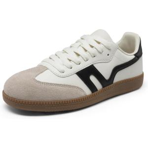image:imageDREAM PAIRS Womens Tennis Sneakers Walking Flat LowTop Casual LaceUp Comfortable Nia Fashion Sneakers ShoesWhiteGreyBlack