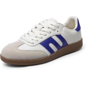 image:imageDREAM PAIRS Womens Tennis Sneakers Walking Flat LowTop Casual LaceUp Comfortable Nia Fashion Sneakers ShoesWhitePurple