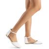 image:imageDREAM PAIRS Flapointed Womens Casual DOrsay Pointed Plain Ballet Comfort Soft Slip On Flats ShoesAll White
