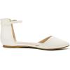 image:imageDREAM PAIRS Flapointed Womens Casual DOrsay Pointed Plain Ballet Comfort Soft Slip On Flats ShoesAll White
