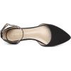 image:imageDREAM PAIRS Flapointed Womens Casual DOrsay Pointed Plain Ballet Comfort Soft Slip On Flats ShoesBlackNubuck