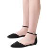 image:imageDREAM PAIRS Flapointed Womens Casual DOrsay Pointed Plain Ballet Comfort Soft Slip On Flats ShoesBlackNubuck