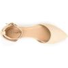 image:imageDREAM PAIRS Flapointed Womens Casual DOrsay Pointed Plain Ballet Comfort Soft Slip On Flats ShoesNudeNubuck