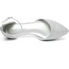 image:imageDREAM PAIRS Flapointed Womens Casual DOrsay Pointed Plain Ballet Comfort Soft Slip On Flats ShoesSilverGlitter