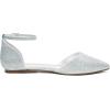 image:imageDREAM PAIRS Flapointed Womens Casual DOrsay Pointed Plain Ballet Comfort Soft Slip On Flats ShoesSilverGlitter