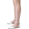 image:imageDREAM PAIRS Flapointed Womens Casual DOrsay Pointed Plain Ballet Comfort Soft Slip On Flats ShoesWhitePu
