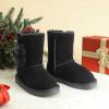 image:imageDREAM PAIRS Girls Boots Kids Boys Winter Snow Mid Calf Boots Faux Fur Lined FuzzyChic Kids Lolly for Little KidBig KidBlack