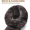 image:imageDREAM PAIRS Girls Boots Kids Boys Winter Snow Mid Calf Boots Faux Fur Lined FuzzyChic Kids Lolly for Little KidBig KidBrown
