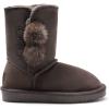 image:imageDREAM PAIRS Girls Boots Kids Boys Winter Snow Mid Calf Boots Faux Fur Lined FuzzyChic Kids Lolly for Little KidBig KidBrown