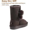 image:imageDREAM PAIRS Girls Boots Kids Boys Winter Snow Mid Calf Boots Faux Fur Lined FuzzyChic Kids Lolly for Little KidBig KidBrown