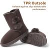 image:imageDREAM PAIRS Girls Boots Kids Boys Winter Snow Mid Calf Boots Faux Fur Lined FuzzyChic Kids Lolly for Little KidBig KidBrown