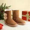 image:imageDREAM PAIRS Girls Boots Kids Boys Winter Snow Mid Calf Boots Faux Fur Lined FuzzyChic Kids Lolly for Little KidBig KidChesnut