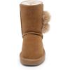 image:imageDREAM PAIRS Girls Boots Kids Boys Winter Snow Mid Calf Boots Faux Fur Lined FuzzyChic Kids Lolly for Little KidBig KidChesnut