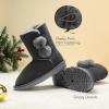 image:imageDREAM PAIRS Girls Boots Kids Boys Winter Snow Mid Calf Boots Faux Fur Lined FuzzyChic Kids Lolly for Little KidBig KidGrey
