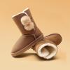 image:imageDREAM PAIRS Girls Boots Kids Boys Winter Snow Mid Calf Boots Faux Fur Lined FuzzyChic Kids Lolly for Little KidBig KidLight Brown