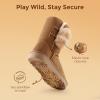 image:imageDREAM PAIRS Girls Boots Kids Boys Winter Snow Mid Calf Boots Faux Fur Lined FuzzyChic Kids Lolly for Little KidBig KidLight Brown
