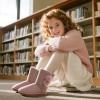 image:imageDREAM PAIRS Girls Boots Kids Boys Winter Snow Mid Calf Boots Faux Fur Lined FuzzyChic Kids Lolly for Little KidBig KidLight Pink