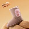 image:imageDREAM PAIRS Girls Boots Kids Boys Winter Snow Mid Calf Boots Faux Fur Lined FuzzyChic Kids Lolly for Little KidBig KidLight Pink