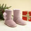image:imageDREAM PAIRS Girls Boots Kids Boys Winter Snow Mid Calf Boots Faux Fur Lined FuzzyChic Kids Lolly for Little KidBig KidPink