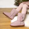 image:imageDREAM PAIRS Girls Boots Kids Boys Winter Snow Mid Calf Boots Faux Fur Lined FuzzyChic Kids Lolly for Little KidBig KidPink