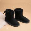 image:imageDREAM PAIRS Girls Boots Kids Winter Faux Fur Warm Snow Ankle FuzzyChic Kids Bow Boots for ToddlerLittle KidBlack
