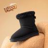 image:imageDREAM PAIRS Girls Boots Kids Winter Faux Fur Warm Snow Ankle FuzzyChic Kids Bow Boots for ToddlerLittle KidBlack