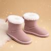 image:imageDREAM PAIRS Girls Boots Kids Winter Faux Fur Warm Snow Ankle FuzzyChic Kids Bow Boots for ToddlerLittle KidPink