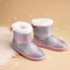 image:imageDREAM PAIRS Girls Boots Kids Winter Faux Fur Warm Snow Ankle FuzzyChic Kids Bow Boots for ToddlerLittle KidRainbowGlitter