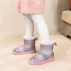 image:imageDREAM PAIRS Girls Boots Kids Winter Faux Fur Warm Snow Ankle FuzzyChic Kids Bow Boots for ToddlerLittle KidRainbowGlitter