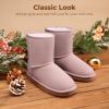 image:imageDREAM PAIRS Girls Boys Boots Kids Faux Fur Lined Winter Snow FuzzyClassic Kids Mid BootAll Pink