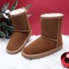 image:imageDREAM PAIRS Girls Boys Boots Kids Faux Fur Lined Winter Snow FuzzyClassic Kids Mid BootChesnut