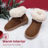 image:imageDREAM PAIRS Girls Boys Boots Kids Faux Fur Lined Winter Snow FuzzyClassic Kids Mid BootChesnut
