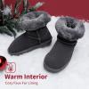 image:imageDREAM PAIRS Girls Boys Boots Kids Faux Fur Lined Winter Snow FuzzyClassic Kids Mid BootGrey