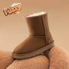 image:imageDREAM PAIRS Girls Boys Boots Kids Faux Fur Lined Winter Snow FuzzyClassic Kids Mid BootLight Brown