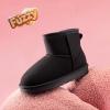 image:imageDREAM PAIRS Girls Boys Boots Kids Winter Ankle Faux Fur Lined Snow Shoes FuzzyClassic Kids Low Boot for ToddlerLittle KidBig KidBlack