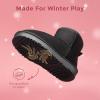 image:imageDREAM PAIRS Girls Boys Boots Kids Winter Ankle Faux Fur Lined Snow Shoes FuzzyClassic Kids Low Boot for ToddlerLittle KidBig KidBlack