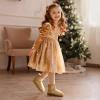 image:imageDREAM PAIRS Girls Boys Boots Kids Winter Ankle Faux Fur Lined Snow Shoes FuzzyClassic Kids Low Boot for ToddlerLittle KidBig KidGold