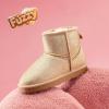 image:imageDREAM PAIRS Girls Boys Boots Kids Winter Ankle Faux Fur Lined Snow Shoes FuzzyClassic Kids Low Boot for ToddlerLittle KidBig KidGold