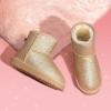 image:imageDREAM PAIRS Girls Boys Boots Kids Winter Ankle Faux Fur Lined Snow Shoes FuzzyClassic Kids Low Boot for ToddlerLittle KidBig KidGold