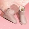 image:imageDREAM PAIRS Girls Boys Boots Kids Winter Ankle Faux Fur Lined Snow Shoes FuzzyClassic Kids Low Boot for ToddlerLittle KidBig KidPink