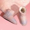 image:imageDREAM PAIRS Girls Boys Boots Kids Winter Ankle Faux Fur Lined Snow Shoes FuzzyClassic Kids Low Boot for ToddlerLittle KidBig KidPinkRainbow