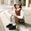 image:imageDREAM PAIRS Girls Boys Boots Kids Winter Ankle Faux Fur Lined Warm Snow Shoes Kid Short Boots for Little KidBig KidBlack