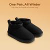 image:imageDREAM PAIRS Girls Boys Boots Kids Winter Ankle Faux Fur Lined Warm Snow Shoes Kid Short Boots for Little KidBig KidBlack