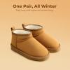 image:imageDREAM PAIRS Girls Boys Boots Kids Winter Ankle Faux Fur Lined Warm Snow Shoes Kid Short Boots for Little KidBig KidCamel