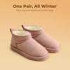 image:imageDREAM PAIRS Girls Boys Boots Kids Winter Ankle Faux Fur Lined Warm Snow Shoes Kid Short Boots for Little KidBig KidPink