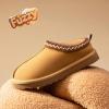 image:imageDREAM PAIRS Girls Boys Slippers Kids House Fuzzy Indoor Outdoor FuzzyEasy Kids Slipon Slipper for Little Kid Big KidBrown
