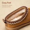image:imageDREAM PAIRS Girls Boys Slippers Kids House Fuzzy Indoor Outdoor FuzzyEasy Kids Slipon Slipper for Little Kid Big KidBrown