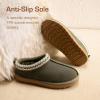 image:imageDREAM PAIRS Girls Boys Slippers Kids House Fuzzy Indoor Outdoor FuzzyEasy Kids Slipon Slipper for Little Kid Big KidOlive Green