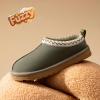 image:imageDREAM PAIRS Girls Boys Slippers Kids House Fuzzy Indoor Outdoor FuzzyEasy Kids Slipon Slipper for Little Kid Big KidOlive Green