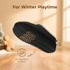 image:imageDREAM PAIRS Girls Boys Slippers Kids House Fuzzy Platform Indoor Outdoor Kids Slip on Slipper for Little Kid Big KidBlack